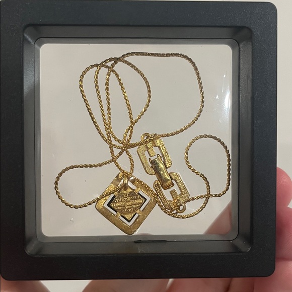 Givenchy Gold Necklace with Black and Green Details - Picture 2 of 6